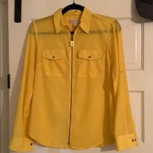 Michael Kors zip up collared shirt
